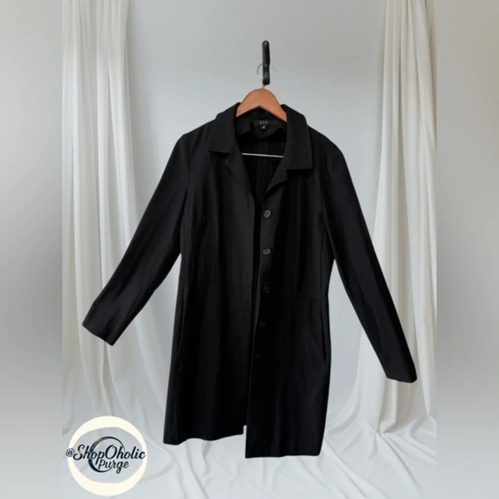 S & D Black blazer overcoat Coat Size M Blazer Jacket fitted tailored